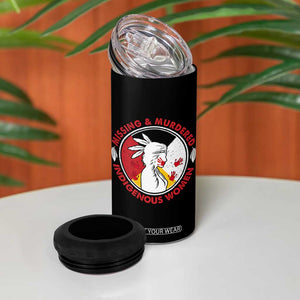MMIW Missing and Murdered Indigenous Women Red Hand 4 in 1 Can Cooler Tumbler TS14 Print Your Wear