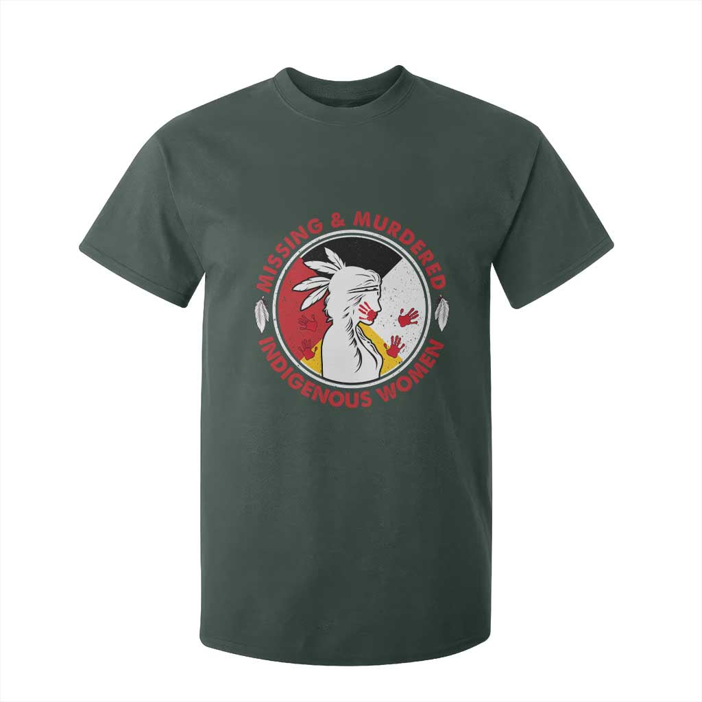 MMIW Missing and Murdered Indigenous Women Red Hand T Shirt For Kid TS14 Dark Forest Green Print Your Wear