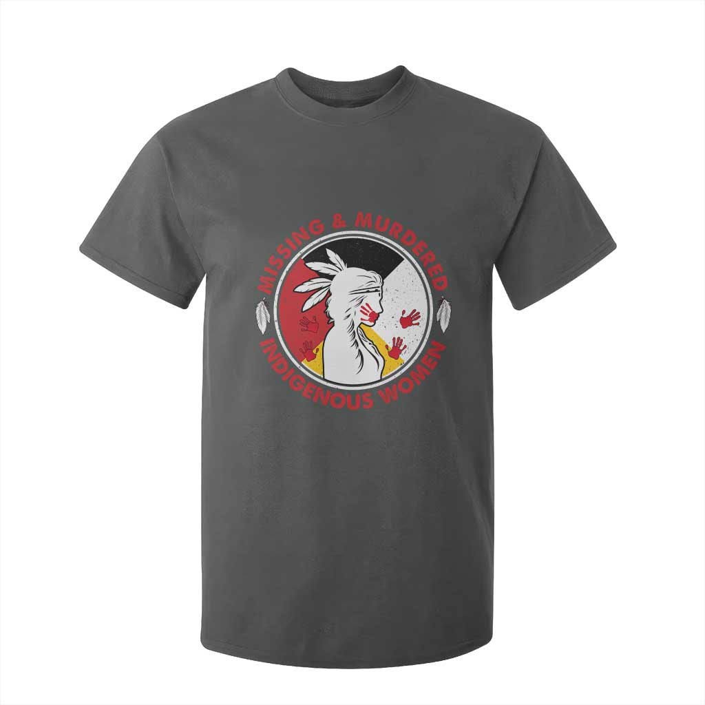 MMIW Missing and Murdered Indigenous Women Red Hand T Shirt For Kid TS14 Dark Heather Print Your Wear