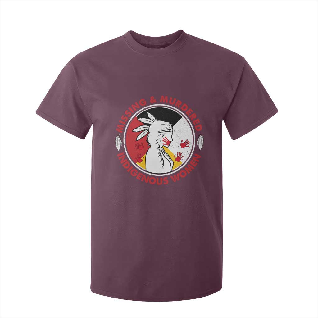 MMIW Missing and Murdered Indigenous Women Red Hand T Shirt For Kid TS14 Maroon Print Your Wear