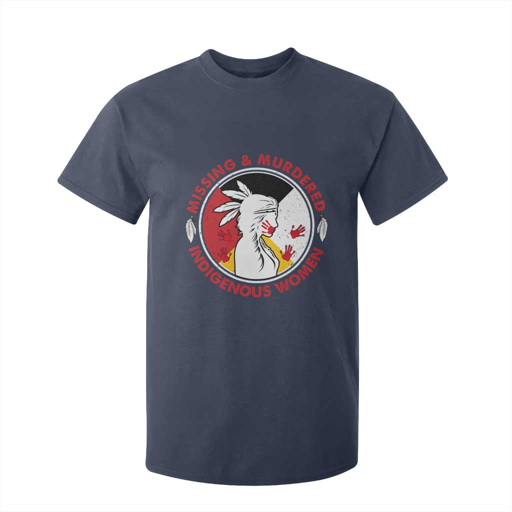MMIW Missing and Murdered Indigenous Women Red Hand T Shirt For Kid TS14 Navy Print Your Wear