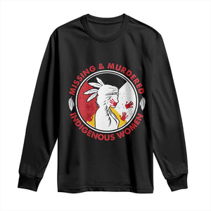 MMIW Missing and Murdered Indigenous Women Red Hand Long Sleeve Shirt TS14 Black Print Your Wear
