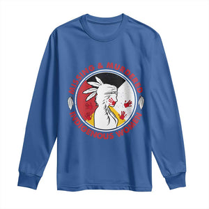 MMIW Missing and Murdered Indigenous Women Red Hand Long Sleeve Shirt TS14 Royal Blue Print Your Wear