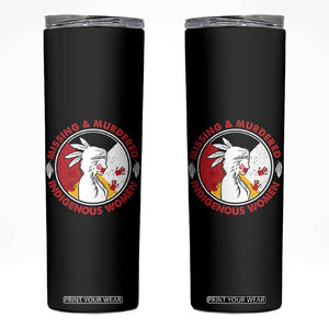 MMIW Missing and Murdered Indigenous Women Red Hand Skinny Tumbler - Print Your Wear