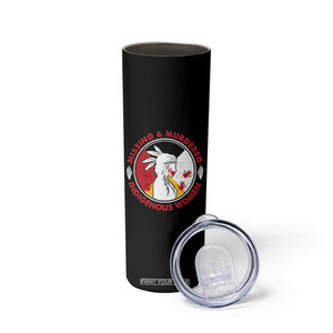 MMIW Missing and Murdered Indigenous Women Red Hand Skinny Tumbler - Print Your Wear
