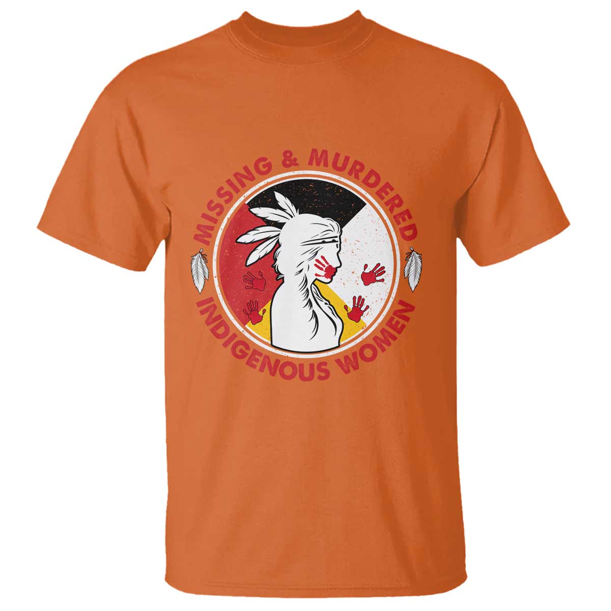 MMIW Missing and Murdered Indigenous Women Red Hand T Shirt TS14 Orange Print Your Wear