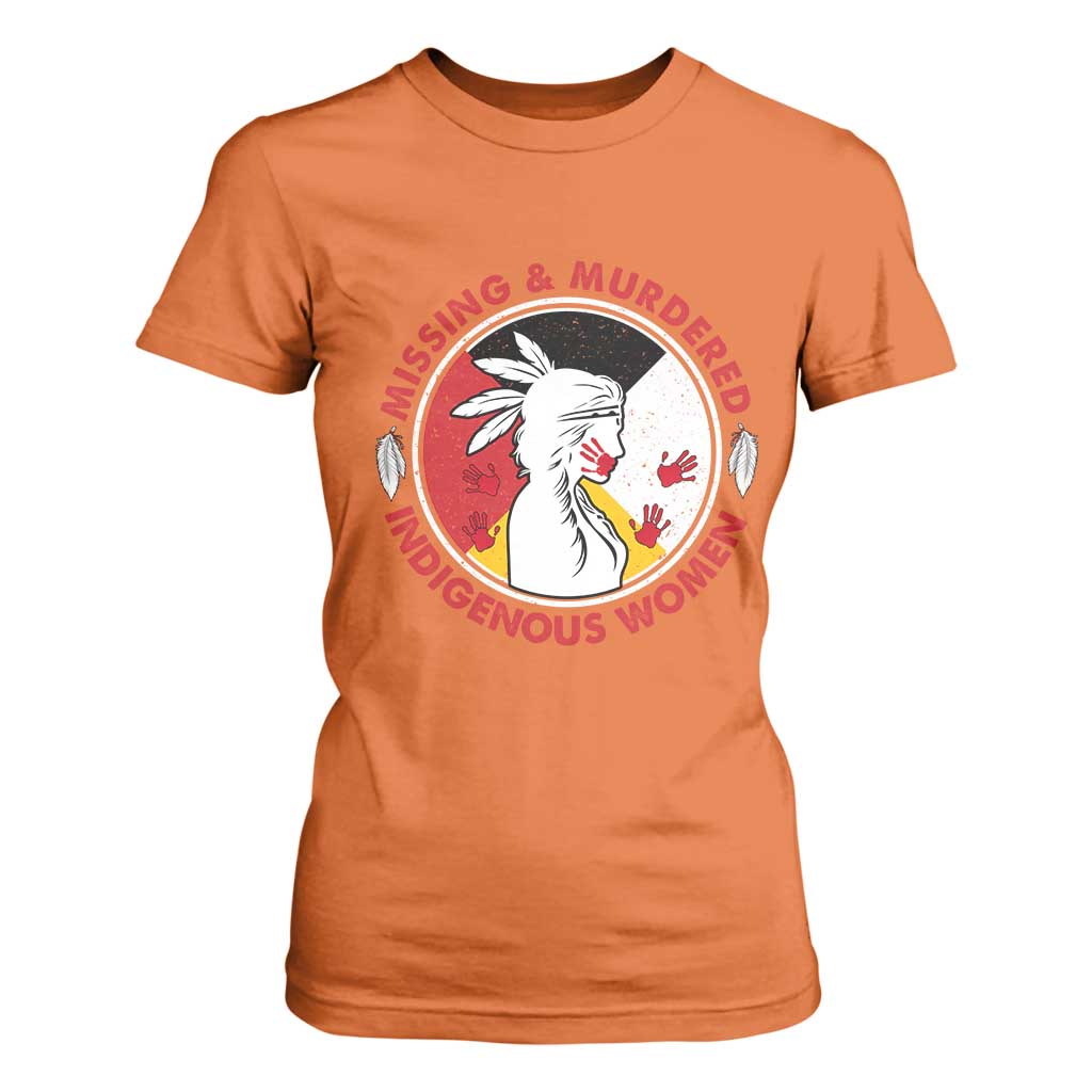 MMIW Missing and Murdered Indigenous Women Red Hand T Shirt For Women TS14 Orange Print Your Wear