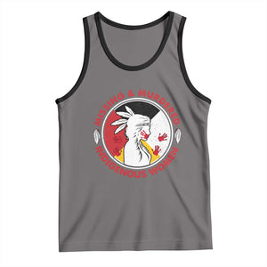 MMIW Missing and Murdered Indigenous Women Red Hand Tank Top TS14 Deep Heather Black Print Your Wear