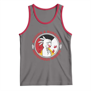 MMIW Missing and Murdered Indigenous Women Red Hand Tank Top TS14 Deep Heather Red Print Your Wear