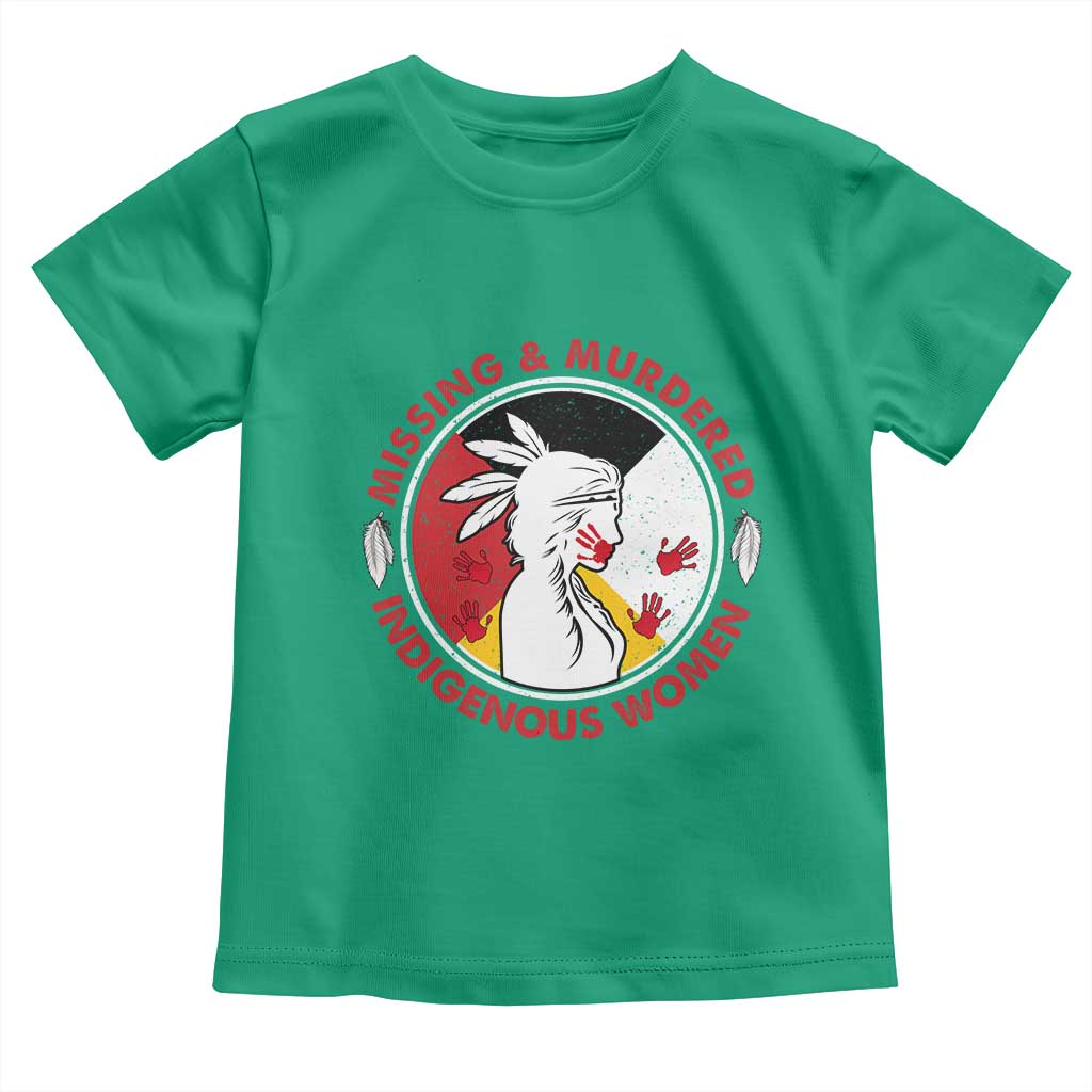 MMIW Missing and Murdered Indigenous Women Red Hand Toddler T Shirt TS14 Irish Green Print Your Wear