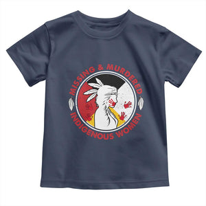MMIW Missing and Murdered Indigenous Women Red Hand Toddler T Shirt TS14 Navy Print Your Wear