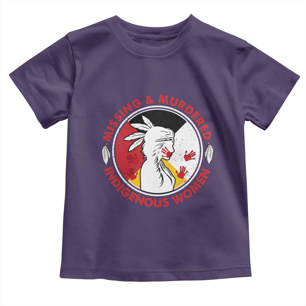 MMIW Missing and Murdered Indigenous Women Red Hand Toddler T Shirt TS14 Purple Print Your Wear