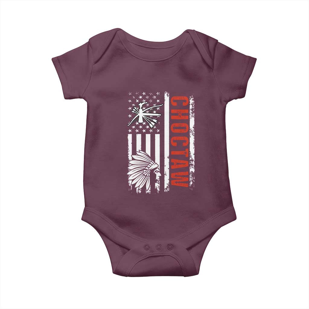 Choctaw Tribe Native American Day Indigenous Peoples Day Baby Onesie TS14 Maroon Print Your Wear