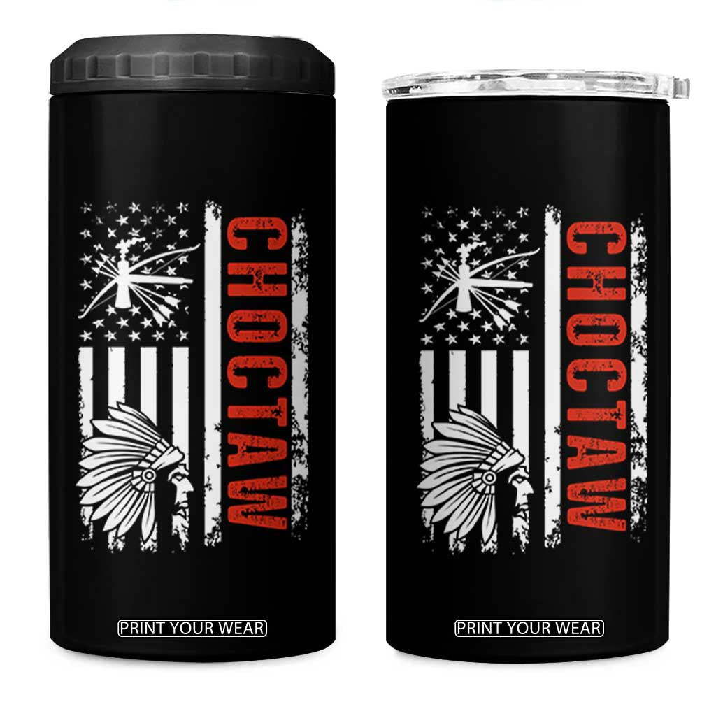 Choctaw Tribe Native American Day Indigenous Peoples Day 4 in 1 Can Cooler Tumbler TS14 One Size: 16 oz Black Print Your Wear