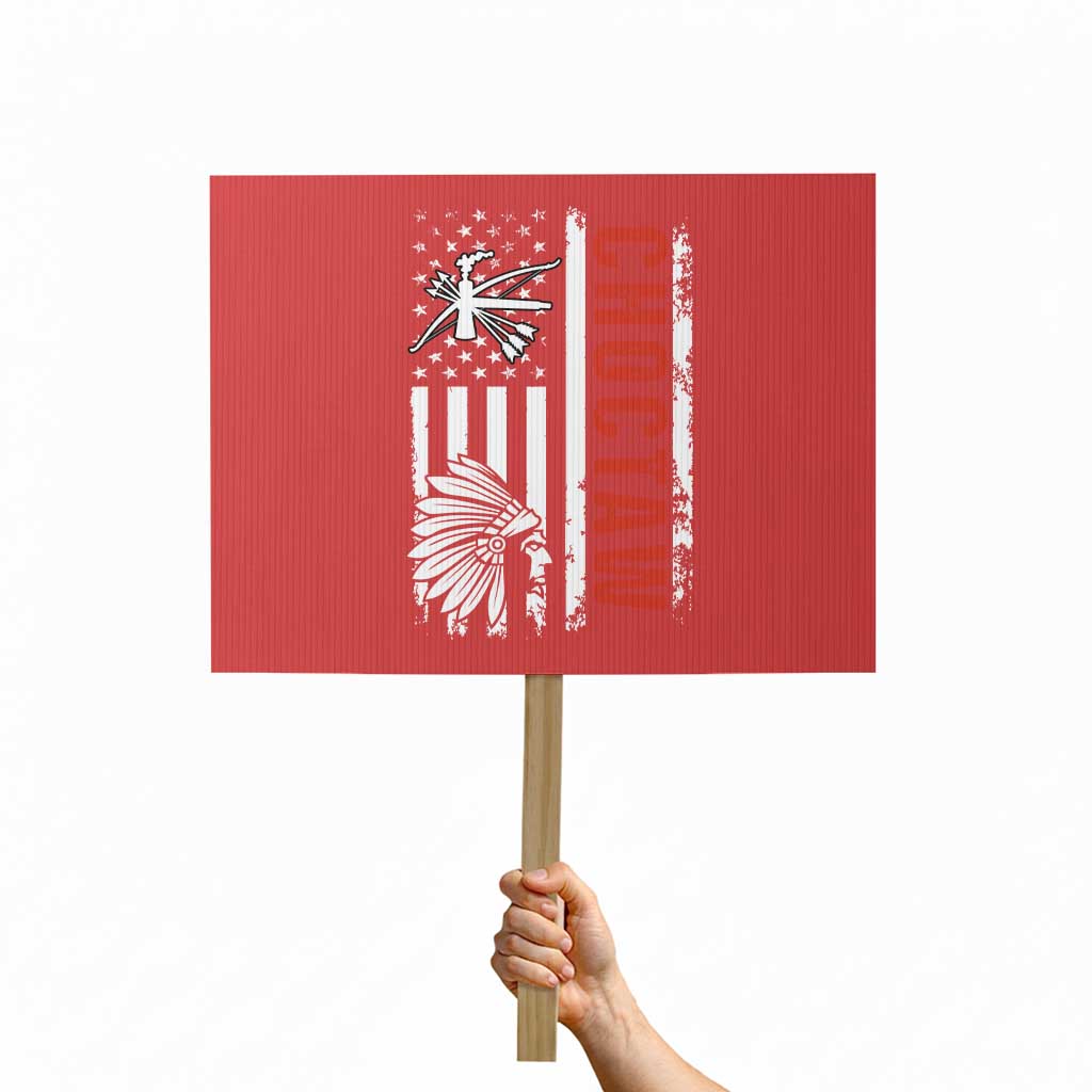 Choctaw Tribe Native American Day Indigenous Peoples Day Protest Sign TS14 Horizontal 18" × 24" Red Print Your Wear