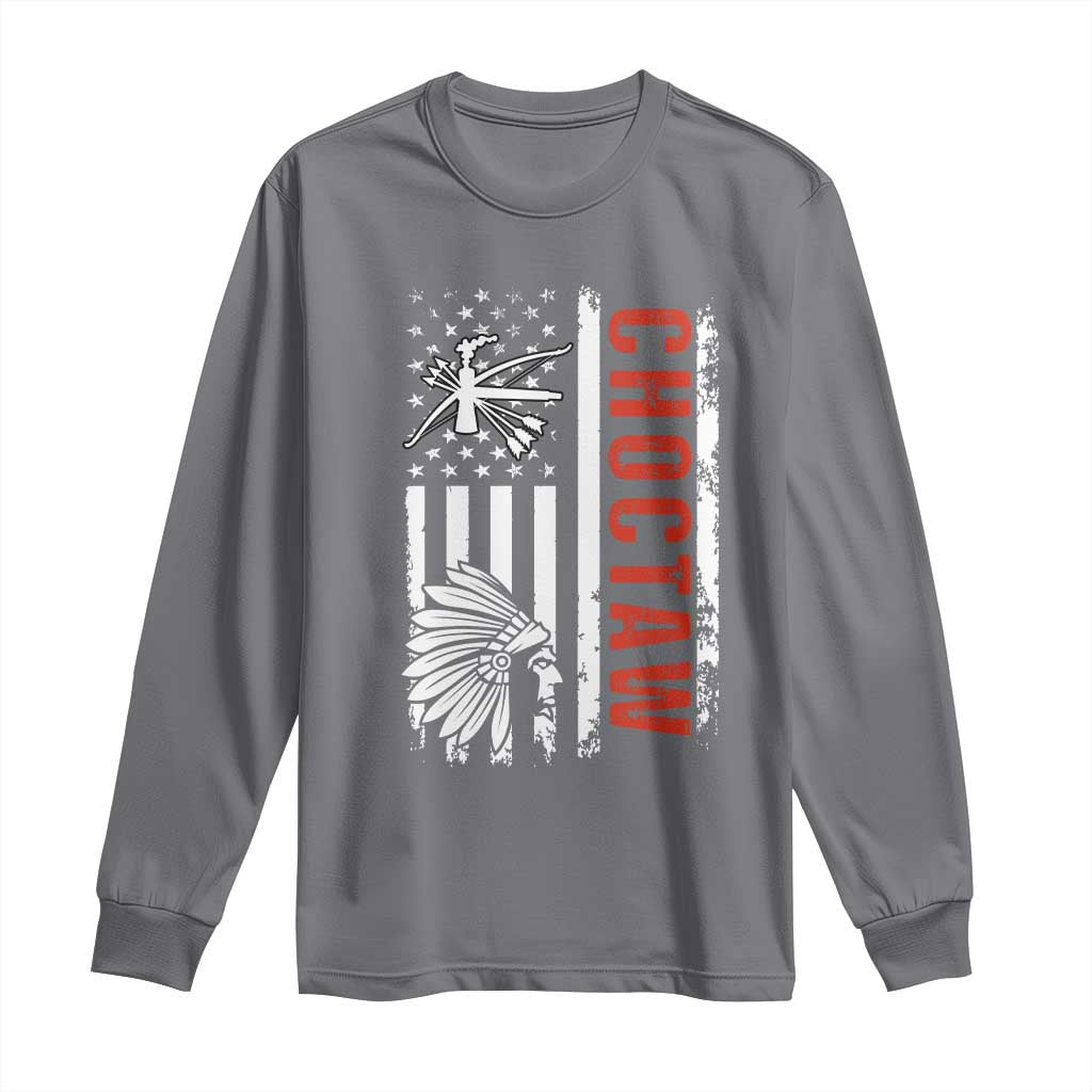 Choctaw Tribe Native American Day Indigenous Peoples Day Long Sleeve Shirt TS14 Charcoal Print Your Wear