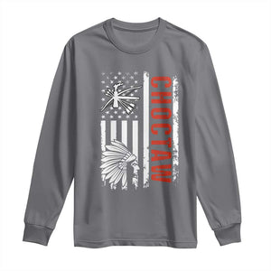 Choctaw Tribe Native American Day Indigenous Peoples Day Long Sleeve Shirt TS14 Charcoal Print Your Wear
