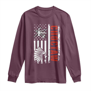 Choctaw Tribe Native American Day Indigenous Peoples Day Long Sleeve Shirt TS14 Maroon Print Your Wear