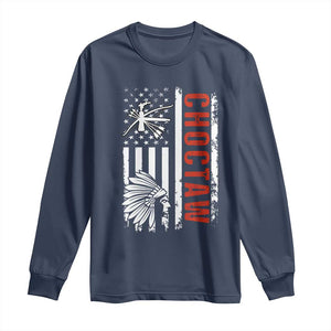 Choctaw Tribe Native American Day Indigenous Peoples Day Long Sleeve Shirt TS14 Navy Print Your Wear