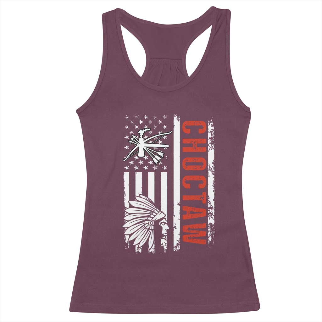 Choctaw Tribe Native American Day Indigenous Peoples Day Racerback Tank Top TS14 Maroon Print Your Wear