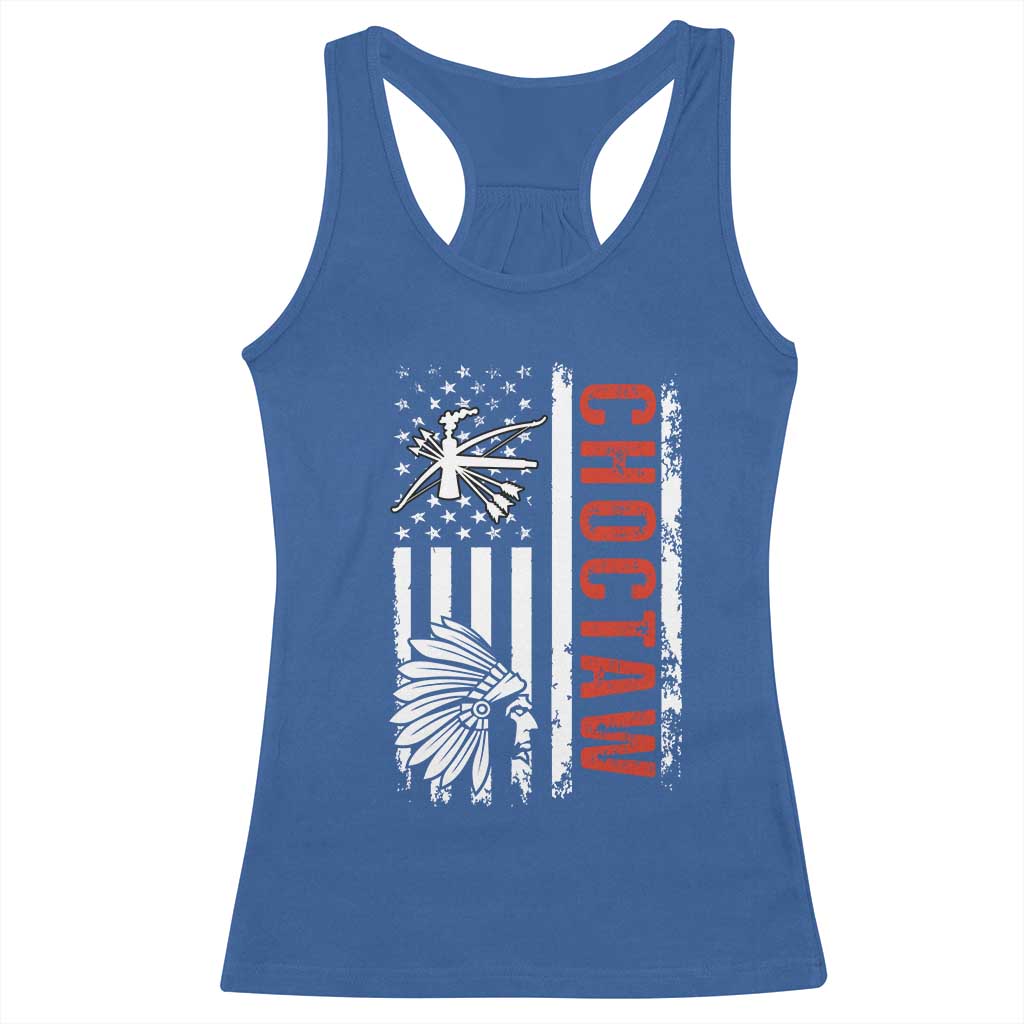 Choctaw Tribe Native American Day Indigenous Peoples Day Racerback Tank Top TS14 Royal Blue Print Your Wear