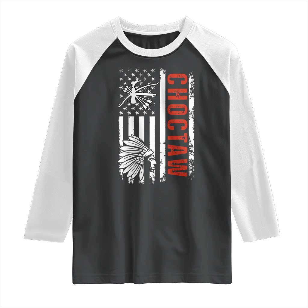 Choctaw Tribe Native American Day Indigenous Peoples Day Raglan Shirt TS14 Black White Print Your Wear