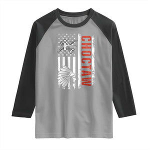 Choctaw Tribe Native American Day Indigenous Peoples Day Raglan Shirt TS14 Sport Gray Black Print Your Wear