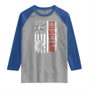 Choctaw Tribe Native American Day Indigenous Peoples Day Raglan Shirt TS14 Sport Gray Royal Print Your Wear