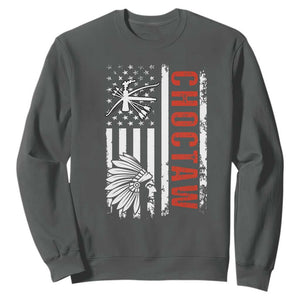 Choctaw Tribe Native American Day Indigenous Peoples Day Sweatshirt TS14 Dark Heather Print Your Wear