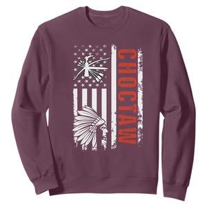 Choctaw Tribe Native American Day Indigenous Peoples Day Sweatshirt TS14 Maroon Print Your Wear