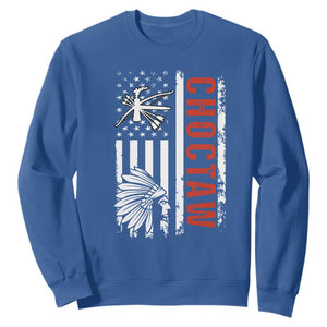 Choctaw Tribe Native American Day Indigenous Peoples Day Sweatshirt TS14 Royal Blue Print Your Wear