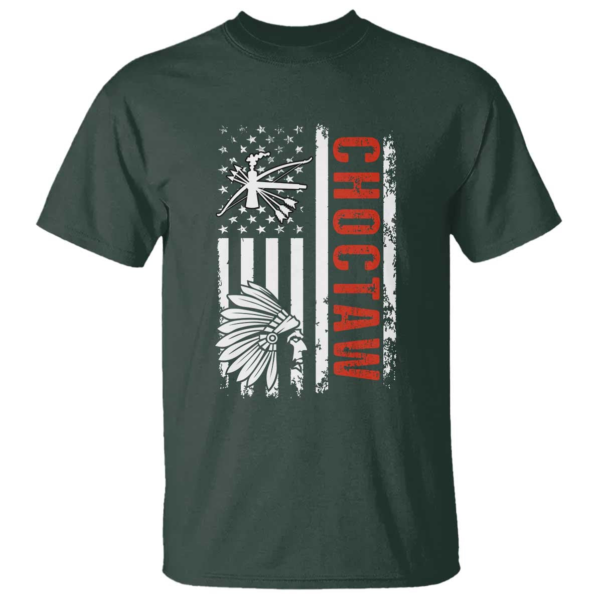 Choctaw Tribe Native American Day Indigenous Peoples Day T Shirt TS14 Dark Forest Green Print Your Wear
