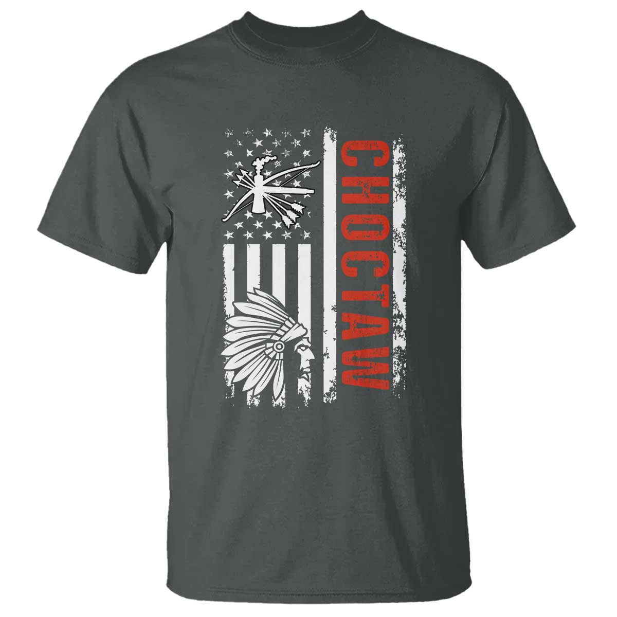 Choctaw Tribe Native American Day Indigenous Peoples Day T Shirt TS14 Dark Heather Print Your Wear