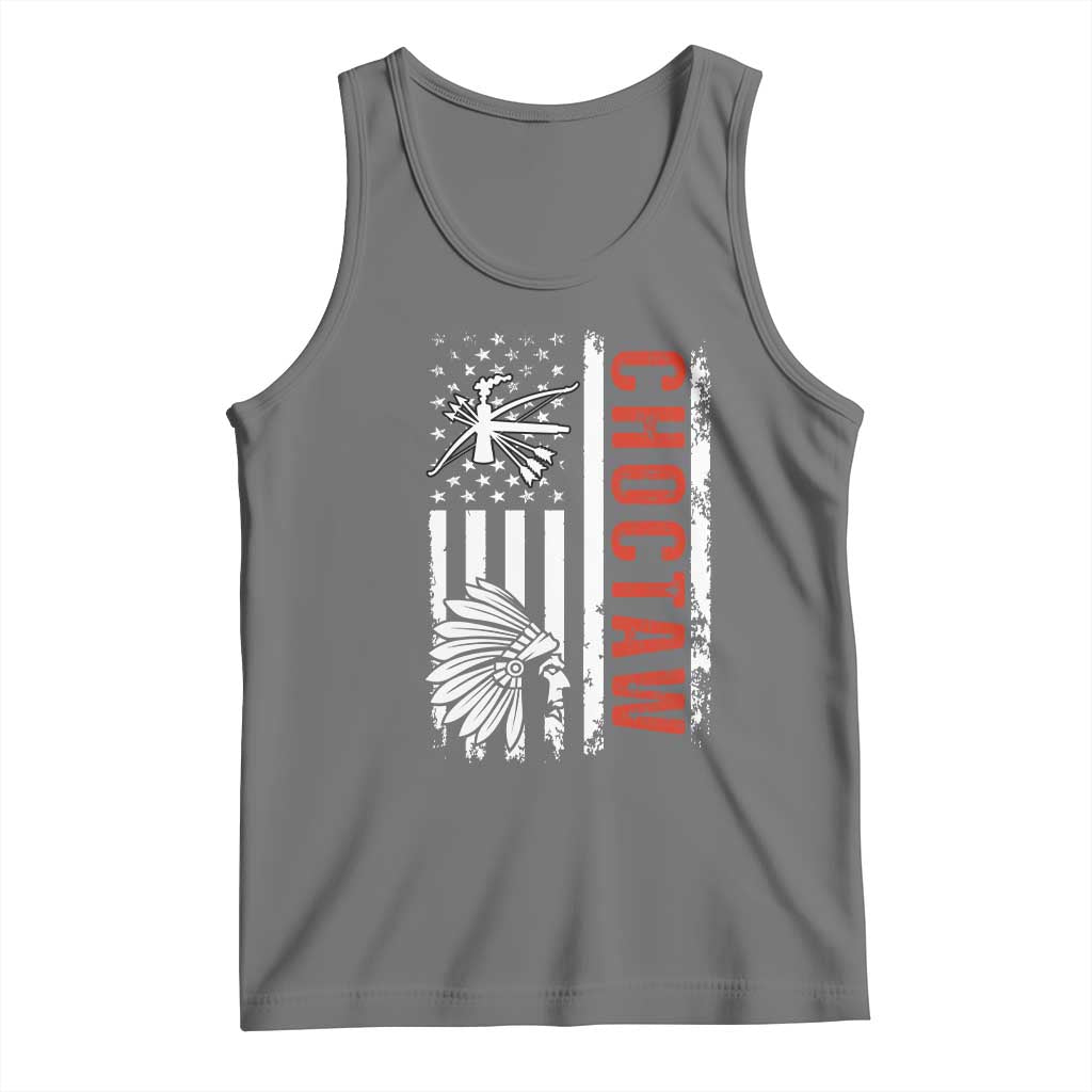 Choctaw Tribe Native American Day Indigenous Peoples Day Tank Top TS14 Black Heather Print Your Wear