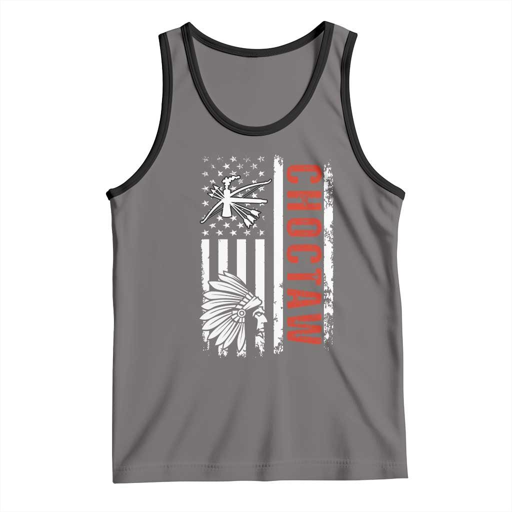 Choctaw Tribe Native American Day Indigenous Peoples Day Tank Top TS14 Deep Heather Black Print Your Wear