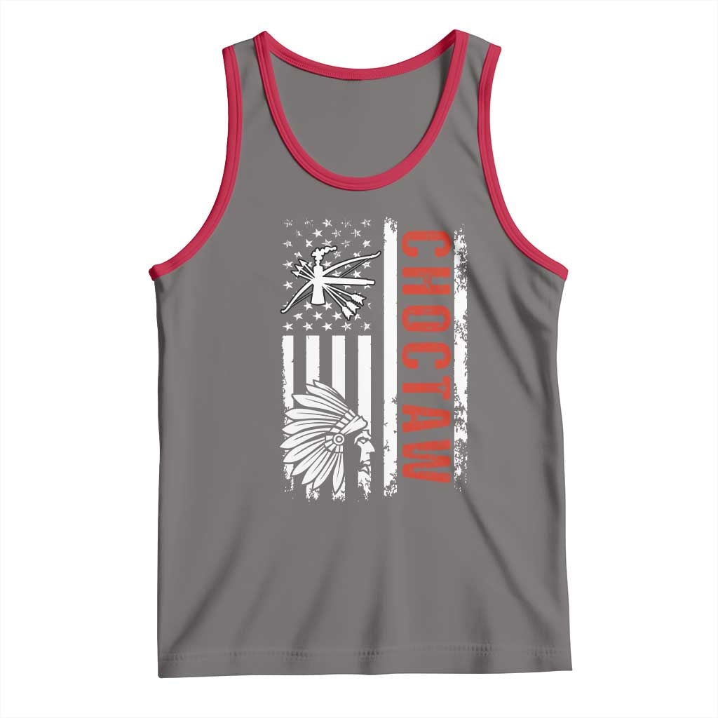 Choctaw Tribe Native American Day Indigenous Peoples Day Tank Top TS14 Deep Heather Red Print Your Wear