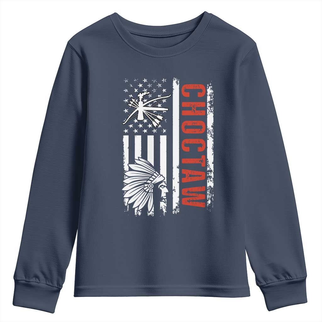 Choctaw Tribe Native American Day Indigenous Peoples Day Youth Sweatshirt TS14 Navy Print Your Wear