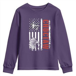 Choctaw Tribe Native American Day Indigenous Peoples Day Youth Sweatshirt TS14 Purple Print Your Wear
