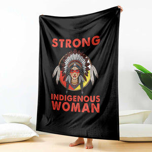 MMIW Native American Strong Indigenous Woman Throw Blanket - Print Your Wear