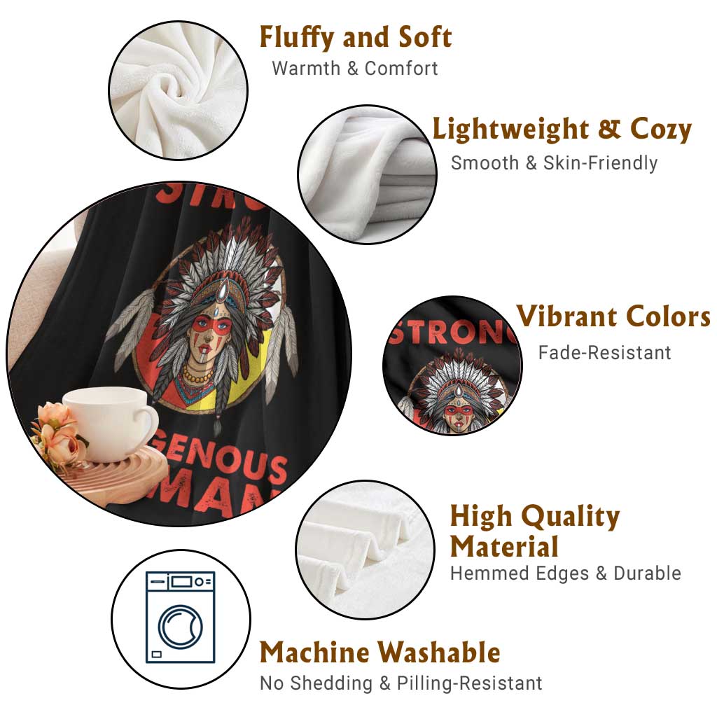 MMIW Native American Strong Indigenous Woman Throw Blanket TS14 Print Your Wear