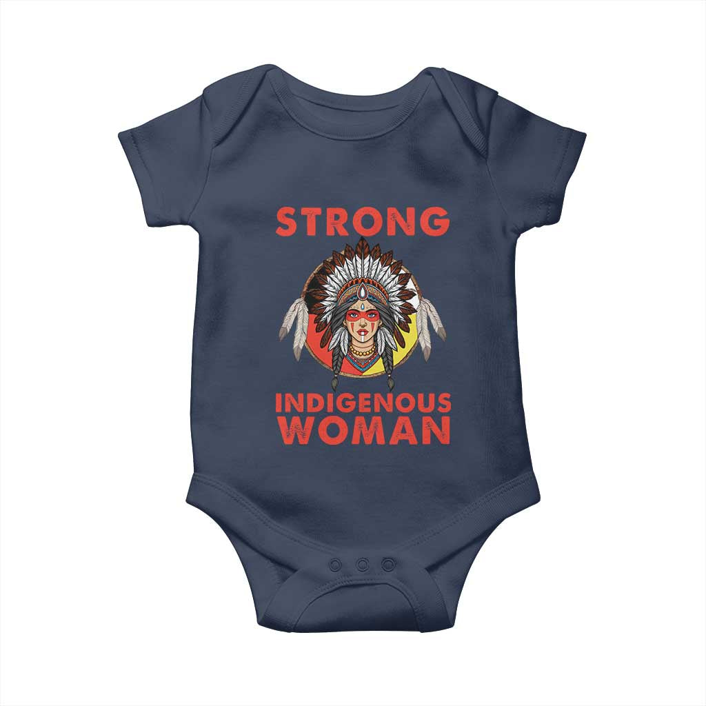 MMIW Native American Strong Indigenous Woman Baby Onesie TS14 Navy Print Your Wear