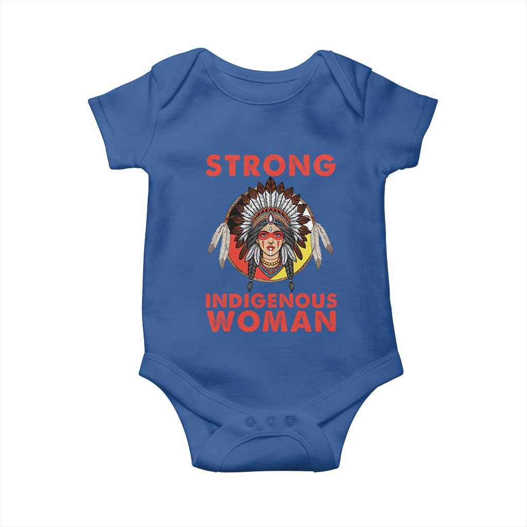 MMIW Native American Strong Indigenous Woman Baby Onesie TS14 Royal Blue Print Your Wear