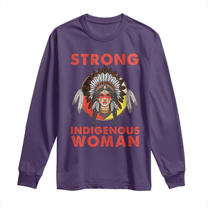 MMIW Native American Strong Indigenous Woman Long Sleeve Shirt TS14 Purple Print Your Wear