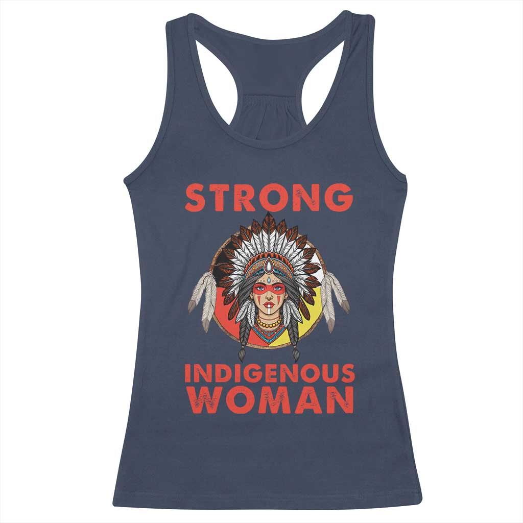 MMIW Native American Strong Indigenous Woman Racerback Tank Top TS14 Navy Print Your Wear