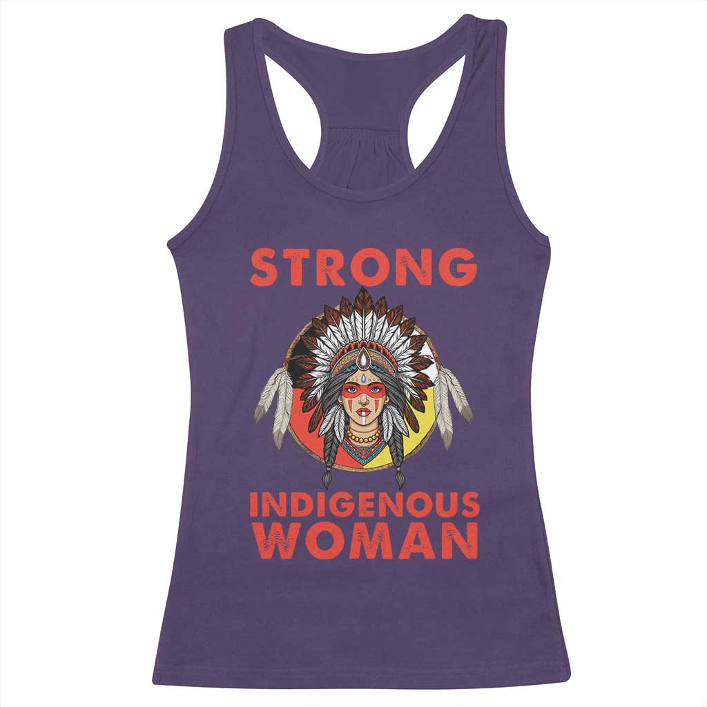 MMIW Native American Strong Indigenous Woman Racerback Tank Top TS14 Purple Print Your Wear