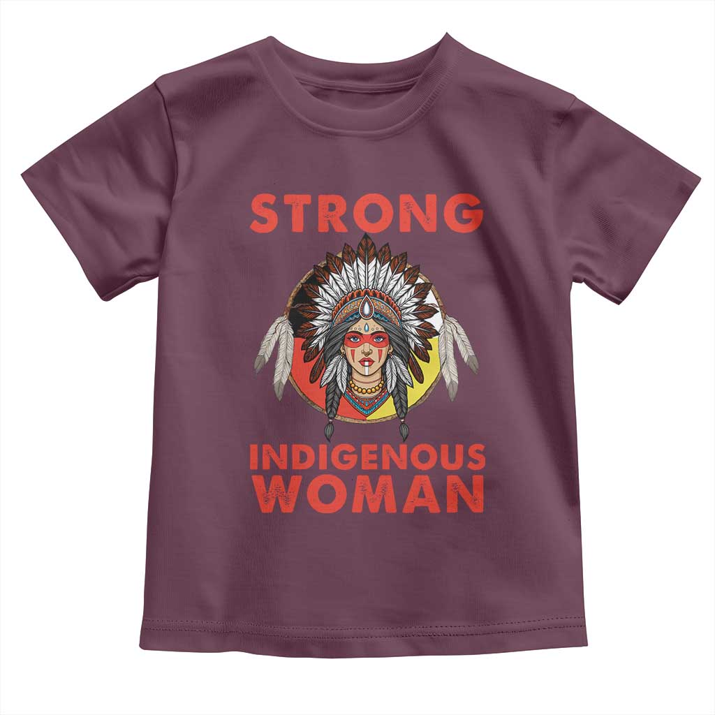 MMIW Native American Strong Indigenous Woman Toddler T Shirt TS14 Maroon Print Your Wear