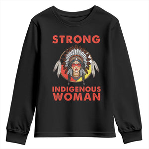 MMIW Native American Strong Indigenous Woman Youth Sweatshirt TS14 Black Print Your Wear