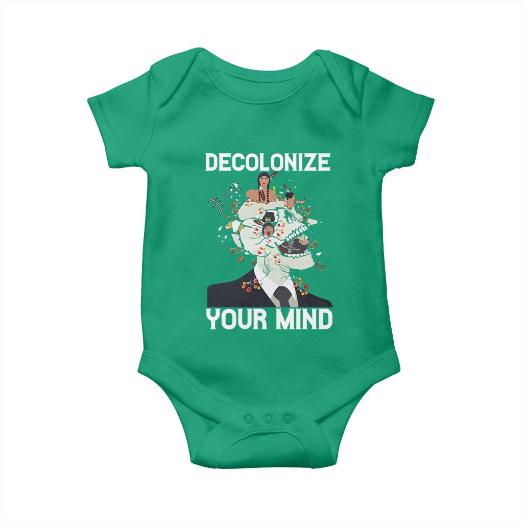 Indigenous People Native American Baby Onesie Decolonize Your Mind TS14 Irish Green Print Your Wear