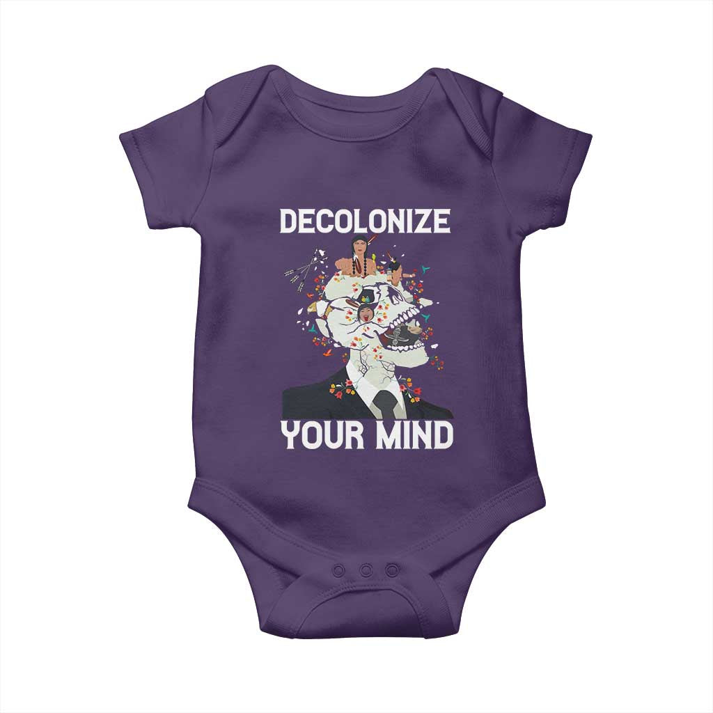 Indigenous People Native American Baby Onesie Decolonize Your Mind TS14 Purple Print Your Wear