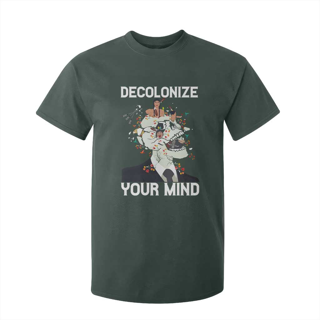 Indigenous People Native American T Shirt For Kid Decolonize Your Mind TS14 Dark Forest Green Print Your Wear